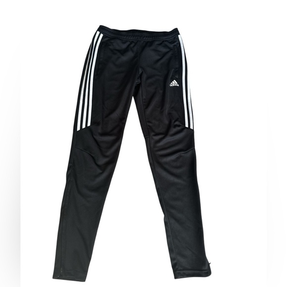 Adidas Athletic Striped Black Training Track Pants Women's Climacool - Picture 1 of 9